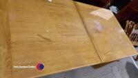 Solid pine extending dining table, seats 8 extends to 10 - 2