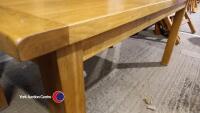 Solid pine extending dining table, seats 8 extends to 10 - 3