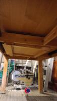 Solid pine extending dining table, seats 8 extends to 10 - 4