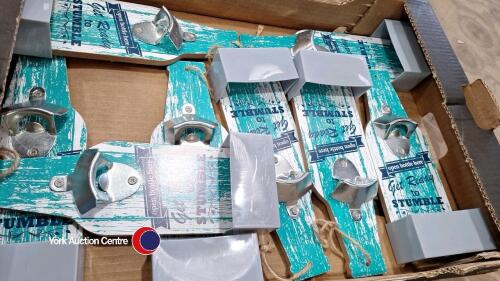 Box of novelty bottle openers.