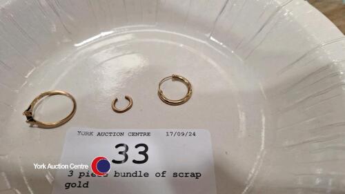 3 piece bundle of scrap gold