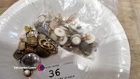 Quantity of odd single dress studs cufflinks etc - 3