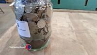 Jar of old pre-decimal coins. - 2