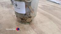 Jar of old foreign coins. - 2