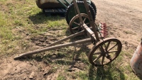 Old cart with good wooden wheels