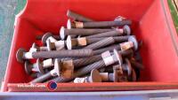 Large quantity of new galvanised coach bolts - 2