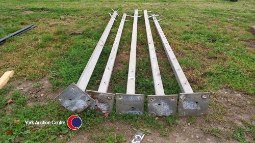 5 x 3.7m Galvanised steel posts ,