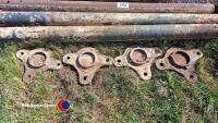 6x Cast iron posts - 8ft long 15mm wall thickness - 3