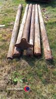 6x Cast iron posts - 8ft long 15mm wall thickness - 4