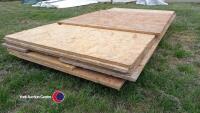 Quantity of 8ft x 4ft x 1in OSB boards - 3