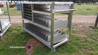 Large mobile stainless steel shelving, vgc - 2