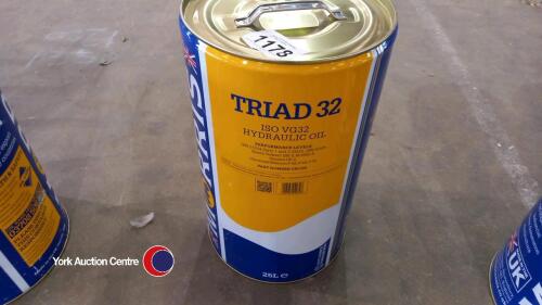 New 25ltr Morris Triad 32 hydraulic oil