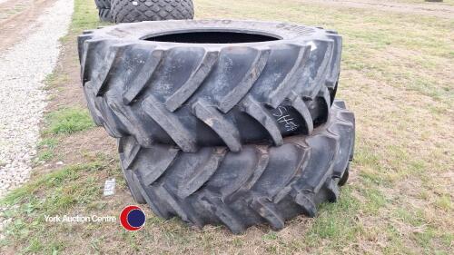 Pair 520-70R38 Mitas tyres 90%, good