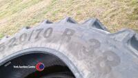 Pair 520-70R38 Mitas tyres 90%, good - 3