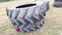 Pair 520-70R38 Mitas tyres 90%, good - 4