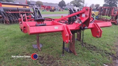 Spaldings 12906 3 leg subsoiler c/w auto reset legs, rear packer roller