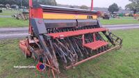 KRM 3m power harrow combination drill with stands, control unit, original manuals, box of spares and PTO shaft in office - 3