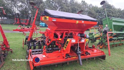 KRM 3m power harrow/disc drill combination. control box and manual in office