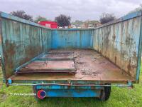 6T blue tipping trailer, working order - 4