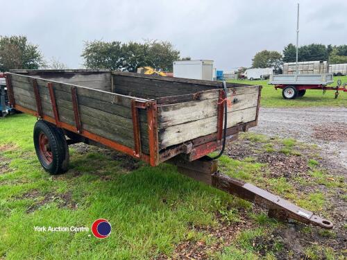 3T farm tipping dropside trailer, working order