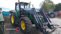 2010 John Deere 6930 Premium tractor, 50K autoquad gearbox, air brakes, Quicke Q65 loader c/w V5. SP59 AHE, key in office - V5 in office - 3