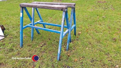 2 x metal workshop trestles