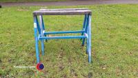 2 x metal workshop trestles - 2