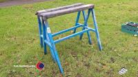 2 x metal workshop trestles - 3