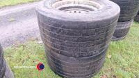 2 x Michelin 455/45/22.5 super single wheels and tyres - 4