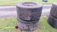 2 x Michelin 455/45/22.5 super single wheels and tyres - 4