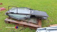 Pair of IH tractor doors and rear window - 4