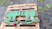 4 x John Deere 50kg wafer weights - 2