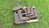 6 x David Brown tractor weights - 2