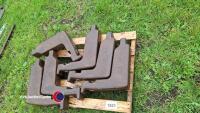 6 x David Brown tractor weights - 3