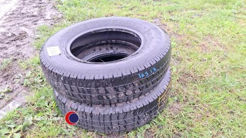 2 x 165R13 trailer tyres