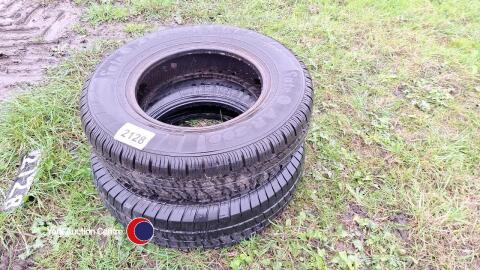 2 x 165R13 trailer tyres