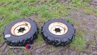 2 x 6/12 Iseki tractor wheels and tyres