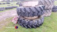 Set of Stocks rear dual wheels with clamps, 18.4 x 38 - 4