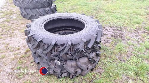 Pair 12.4R24 Alliance tyres, new