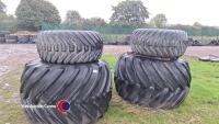 Set of 66-43-25 /550-60-22.5 terra eheels M/F