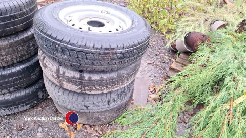 4 x Ifor Williams wheels and tyres, 165R13C