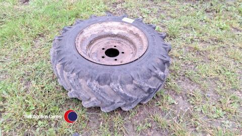 Terex 1T dumper rim and tyre