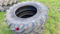 2 x 380/70R24 BKT tyres, 40%, good condition - 2