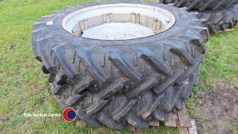 Pair of 13/6/38 ex Massey Ferguson 3060 tractor wheels/tyres