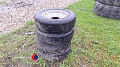 4 x Ifor Williams wheels and tyres 155/70/12