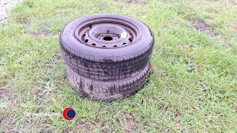 2 x trailer tyres