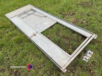 New galvanised dog run partition door with slide hatch
