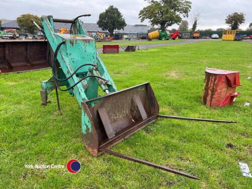 Taylor rear end tractor mounted loader and fork