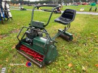 Atco Royale B30 cylinder lawnmower, electric key start with seat, no grassbox, been professionally sharpened, key in office - 2