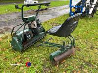 Atco Royale B30 cylinder lawnmower, electric key start with seat, no grassbox, been professionally sharpened, key in office - 3